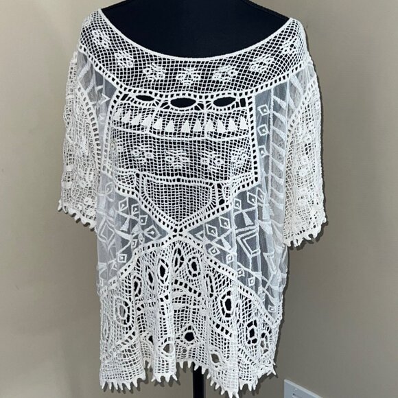 CATO Women’s Plus Crochet Top 18/20 - Picture 1 of 11